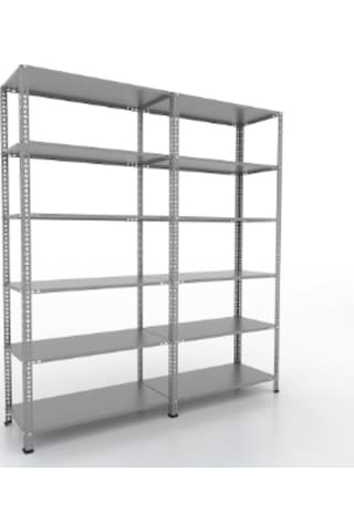 Mekoraf Mekoraf 43 X 93 2.5 Metre 6 Katlı Duble Raf Sistemi (2 Ünite )