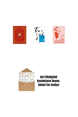 Alice Ciltli + Alice Aynanın İçinde + Alis Harikalar Diyarında + Okuma Sticker'ları