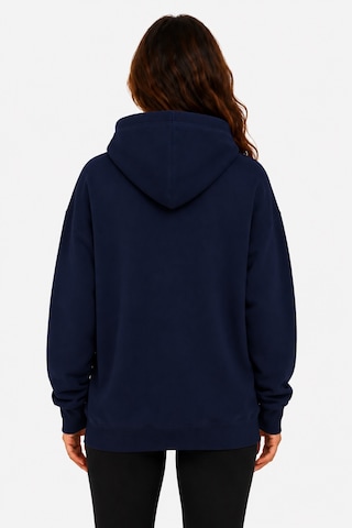 Herkesemoda Renkli Kurdeleler Baskılı Kapüşonlu 2 İplik Şardonlu Sweatshirt Lacivert