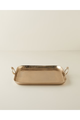 English Home Galya Alüminyum Dekoratif Tepsi 38x5 Cm Gold