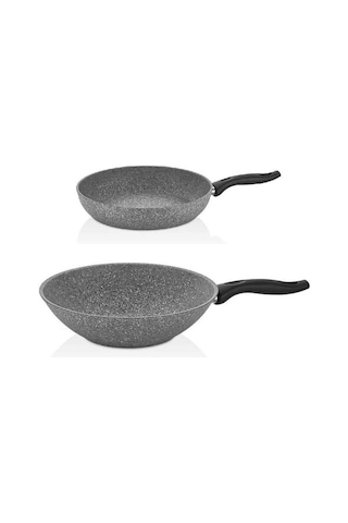 Falez Granit Tava 26 Cm Ve 28 Cm Wok Tava Granit