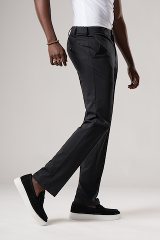 Ecer Slimfit Beli Yarım Lastikli Dokulu Likralı Yazlık Jogger Pantolon Siyah