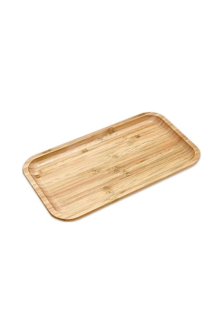 Morponi Bambu Dikdörtgen Sunum Tabağı - Yağdanlık Altlığı- Servis Tabağı 24 Cm X 12 Cm Dikdörtgen Bambu