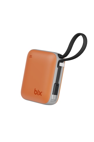 Bix Pb119 10000mah 20w Cep Boyu Dijital Göstergeli Mini Powerbank Taşınabilir Hızlı Şarj Cihazı Turuncu