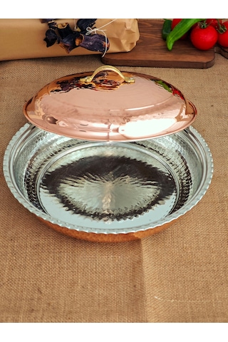 Bakır Karnıyarık Tencere 30 Cm