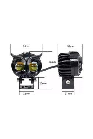 Baykuş Çift Renk Led Aydınlatma Off Road Motorsiklet 1 Adet