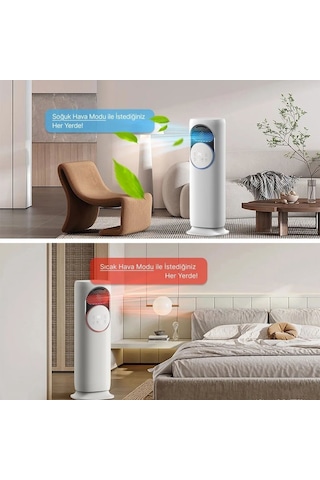 Airpoll HF01 Uzaktan Kumandalı Sıcak & Soğuk Su ve Buz Hazneli Dikey Vantilatör