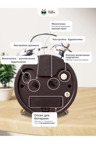 Milye Podarki Masaüstü Çalar Saat Pil İle Çalışır, Ev Dekorasyonu İçin. 191388906 Gri