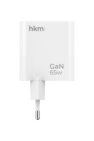 Gan Multi 65W Usb-A Ve 2*Type-C Üç Portlu Hızlı Şarj Aleti Güç Adaptörü Beyaz