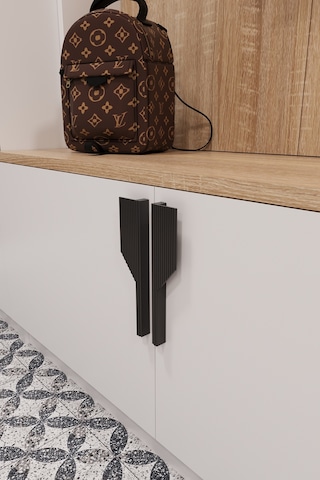 Asra Trend Vestiyer & Portmanto V-01 %100 MDF Askılı Çok Raflı Ayakkabılık Sonoma - Beyaz