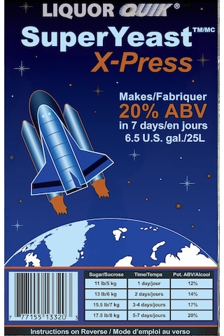 TURBO SÜPER DİSTİLE VE ŞARAP MAYA 100 gr . SuperYeast X-Press