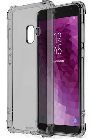 Blogy Galaxy J6 Plus İle Uyumlu Crystal Fit Kılıf Smoke Black