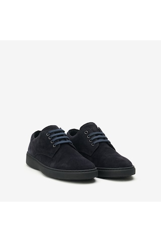 Navy Blu Sneaker Erkek 19c4 Frau Waxy Laced Shoes Mavi