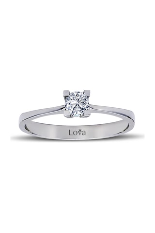 Lova D Renk 0,20 Karat Pırlanta Tektaş Yüzük - 1040064