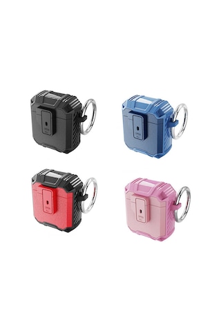 Apple AirPods Uyumlu Kılıf Zore Airbag 27 Silikon Pembe
