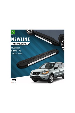 S-dizayn Hyundai Santa Fe Newline Aluminyum Yan Basamak 163 Cm 2000-2006 A+ Kalite