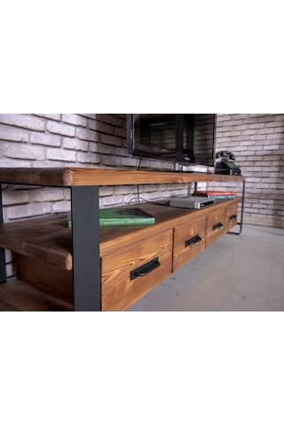 Deryawood Tv Ünitesi Masif Ahşap Ağaç Standı (331050590)