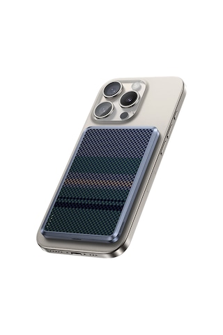 Benks Mp15 Armorgo M-safe Özellikli Aurora Serisi Aramid Fiber Powerbank 15w 5000mah Siyah-yeşil