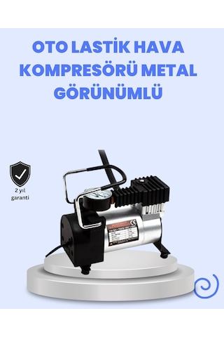 Dc 12v Metal Hava Kompresörü Araç Lastik Şişirme 35l/dk Standart