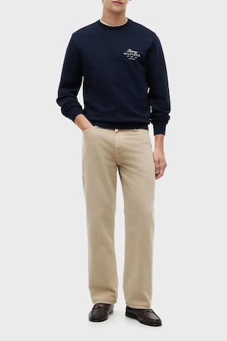 Tommy Hilfiger Logolu Pamuklu Regular Fit Bisiklet Yaka Sweat Erkek Sweat Mw0mw43218 Dw5 Lacivert