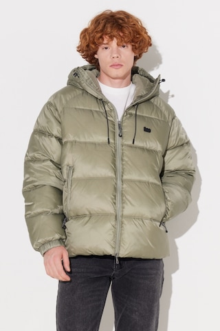 Regular Fit Normal Kesim Kapüşonlu Açık Yeşil Şişme Mont L232213299 Açık Yeşil