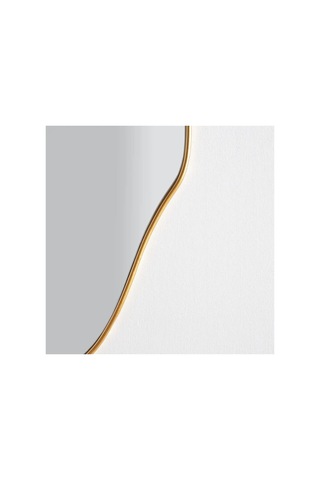 Çerçeveli Asimetrik Duvar Dekor Aynasıkonsol Aynası/bulut Ayna/lüks Ayna Gold 50 X 70 Çok Renkli