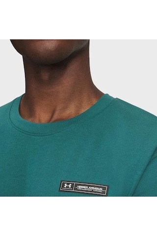 Under Armour Heavyweight Armour Label Erkek Yeşil Polo Yaka Tişört