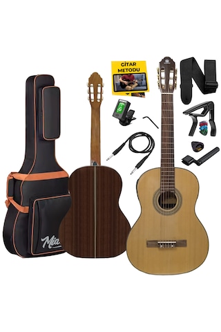 Maxword X50-EQ Ekolayzerli Profesyonel Elektro Klasik Gitar Seti Natural El Yapımı