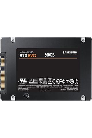 Samsung Uyumlu MZ-77E500BW 500GB 560/530MB/s 7mm SA  A 3.0 SSD 870 EVO