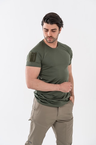 Bikatex Tactical Taktik Tişört Yuvarlak Bisiklet Yaka Tişört Outdoor T-shirt - 801 Haki