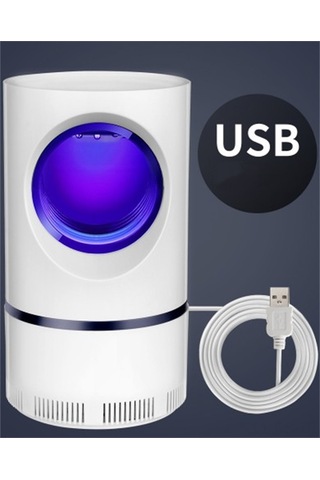 Reedark Yazlık Uv Işık Dalgalı Sessiz Sinek Öldürücü Lamba - Usb Şarjlı, Taşınabilir Beyaz