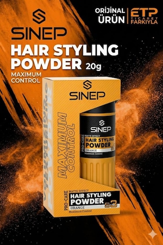 Sinep Toz Wax No:3 Natural Hold Turuncu Orange Dinamik Tutuş & Mat Etki 20 Gr