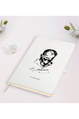 Kişiye Özel Atatürk Temalı Beyaz Defter-28 Beyaz