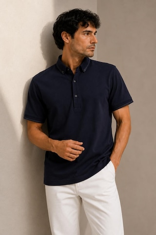 Alexandergardi Kısa Kollu Polo Yaka T-shirt Siyah