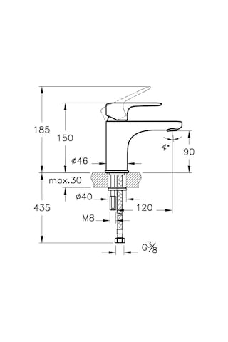 Artema A4270523 Root Round Lavabo Bataryası Altın