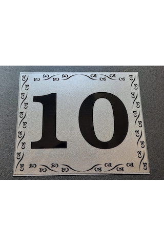 Kapı Numarası 10x12 Cm Kendinden Yapışkanlı No:10