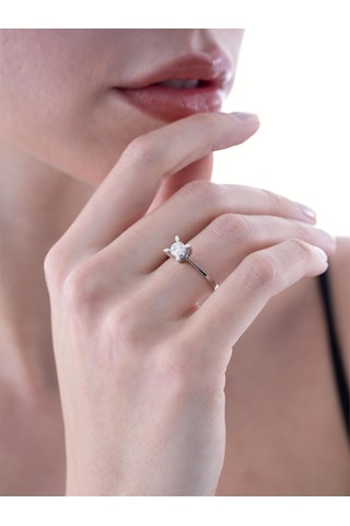 0,38 Karat Tektaş Pırlanta Yüzük-819