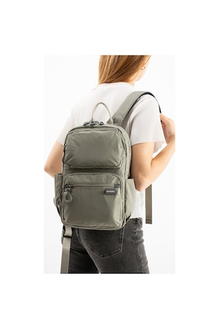 Vıatox Vs 6032 Unisex Suya Dayanıklı Paraşüt Kumaş 5 Bölmeli Laptop Bölmeli Seyahat Ve Okul Çantası Açık Gri