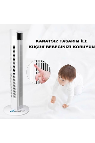 Minofell Mino Mf-5506s Kule Tip Vantilatör 45w 220v Dijital Ekran