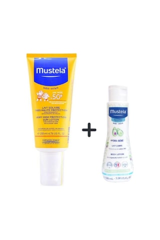Mustela Güneş Losyonu Spf50 200 Ml + Mustela Hydra Bebe 100 Ml
