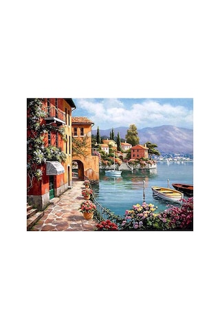Akdeniz Sıcaklığı Sticker Çerçevesiz 90x110 Sayılarla Boyama Hobi Seti