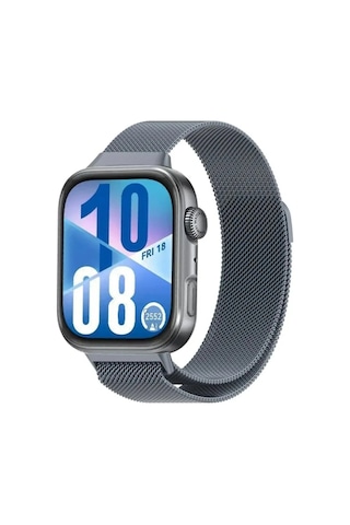 Huawei Watch Fit 3 / Fit 4 / Fit 4 Pro Uyumlu Metal Örgü Hasır Manyetik Kordon