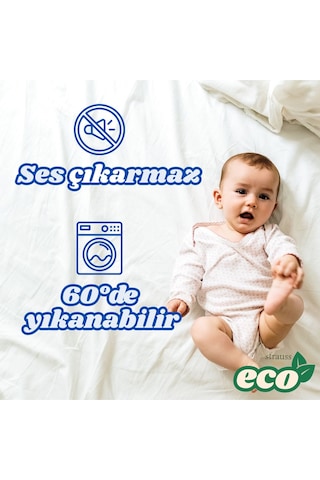 Home Lastikli Alez Yatak Koruyucu Sıvı Geçirmez Fitted 4 Köşe Tek Çift Battal Boy Beyaz