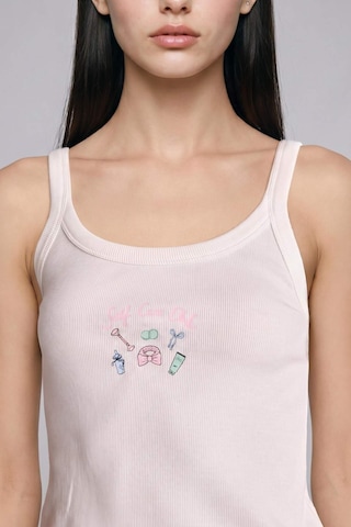 Defacto Pamuklu U Yaka İşlemeli Ribana Açık Pembe Atlet G3456ax26sppn648 Pembe-pn648
