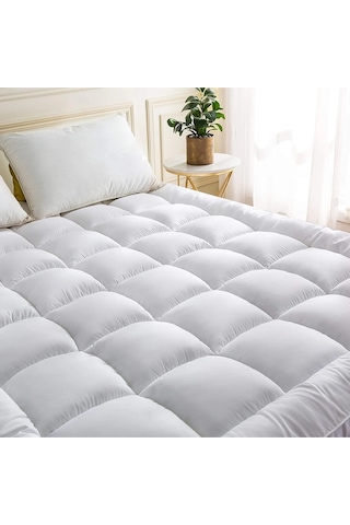 Topper 4.1 - Super Soft Yatak Pedi - %100 Pamuk Kılıflı - Süper Yumuşak Nano Elyaf Dolgu
