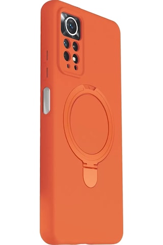 Newface Xiaomi Redmi Note 12 Pro 4g Regal Magsafe Standlı Kapak - Turuncu