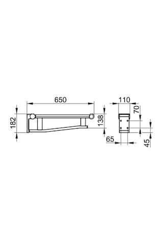Keuco Plan Care Tutunma Barı-65 Cm Krom