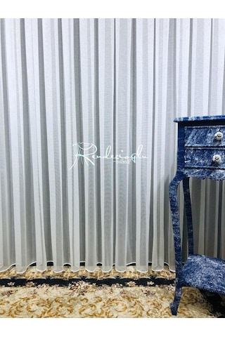 Tül Perde Ayder Desen D018414,802 Düz Armür Ekru