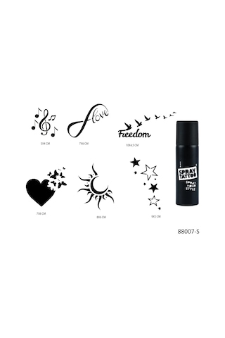 Airbrush Tattoo Sonsuz Kalpler Spray Tattoo Geçici Sprey Dövme Seti