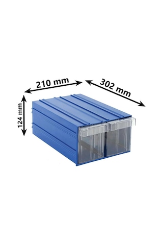 Sembol 501 Plastik Çift Çekmeceli Kutu 302x210x124mm 18 Adet